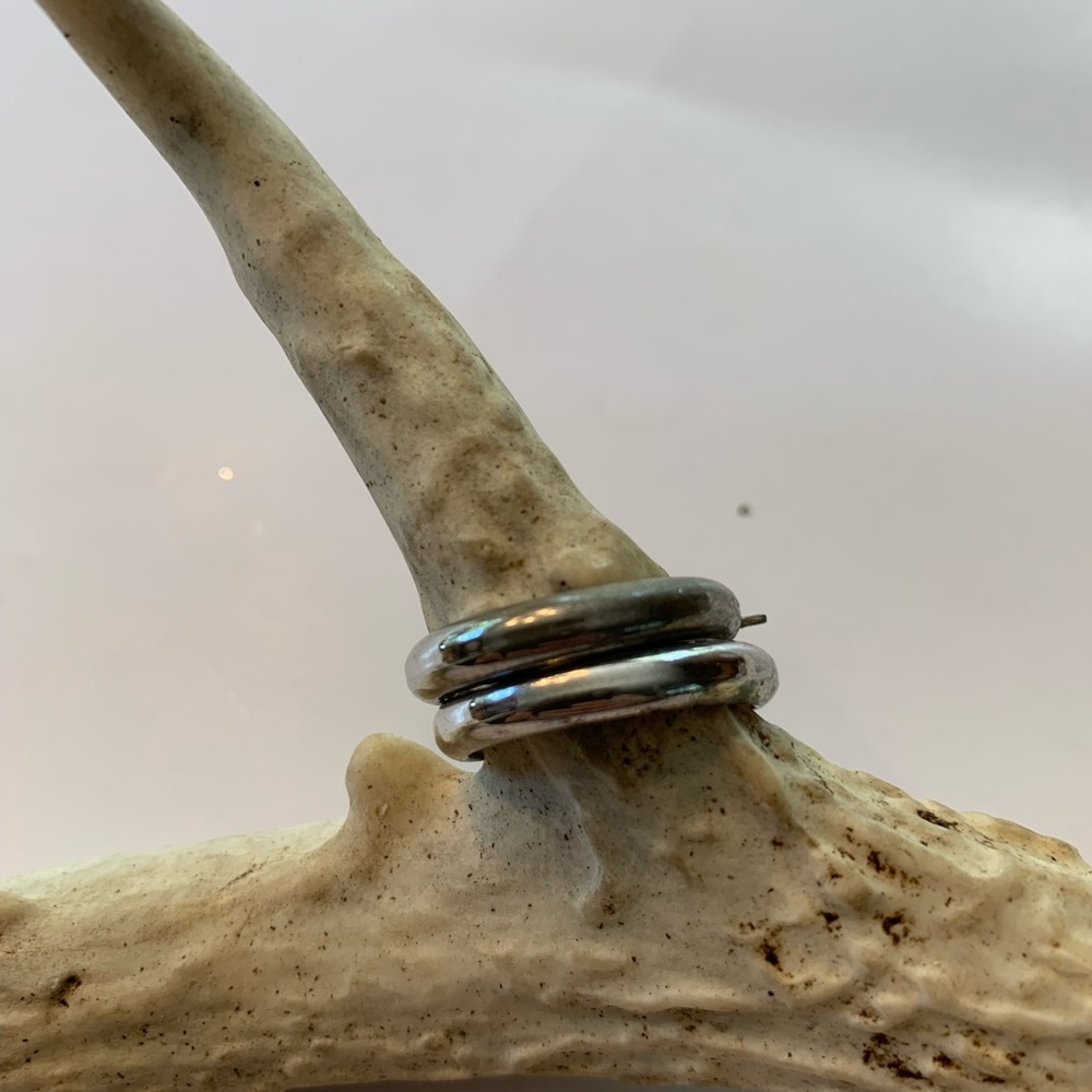 Sterling Silver Hoop Earrings. - Picture 3 of 6